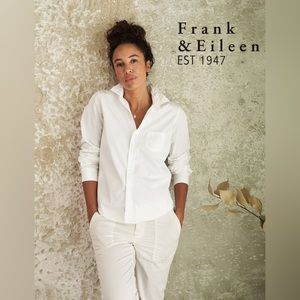【Frank & Eileen】Barry featherweight button up shirt in White New With Tags!!!
